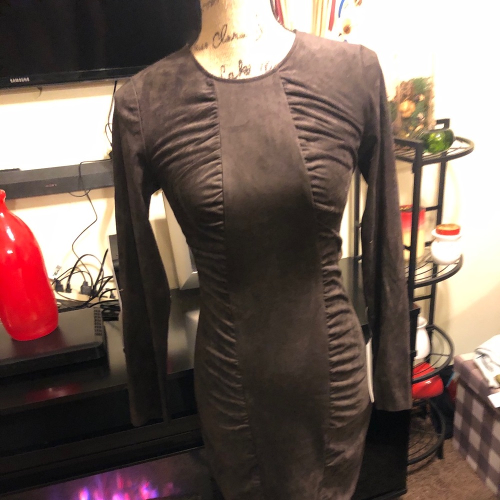 Zara Micro Suede Stretch Mini dress